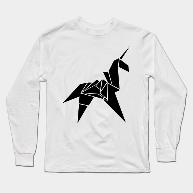 Origami Unicorn Long Sleeve T-Shirt by familiaritees